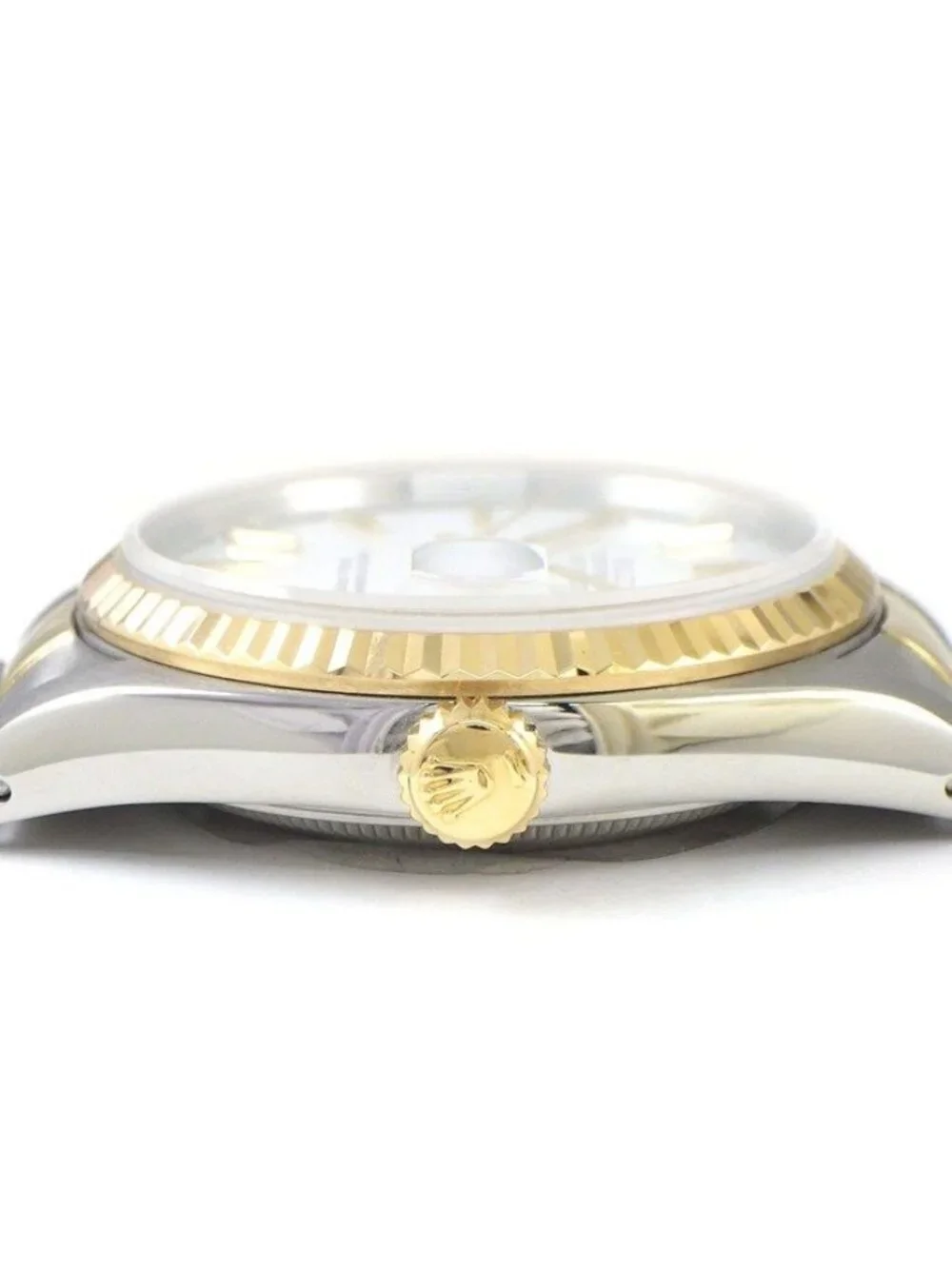 Rolex Watch Datejust L Number 1989 White Dial Full Ted Bezel Jubilee Bracelet